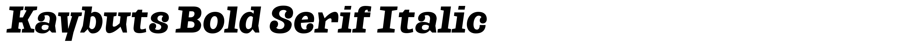 Kaybuts Bold Serif Italic